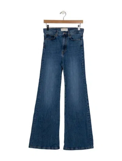 Pre-owned Jeanerica Mid-rise Flared Jeans In Blue