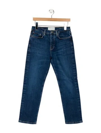 Pre-owned Jeanerica Mid-rise Straight Leg Jeans In Blue