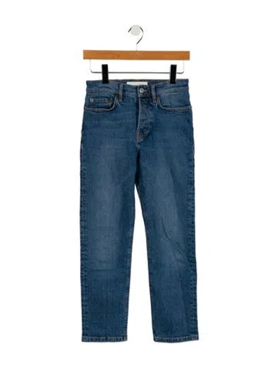 Pre-owned Jeanerica Mid-rise Straight Leg Jeans In Blue