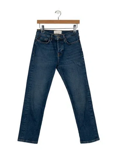 Pre-owned Jeanerica Mid-rise Straight Leg Jeans In Blue