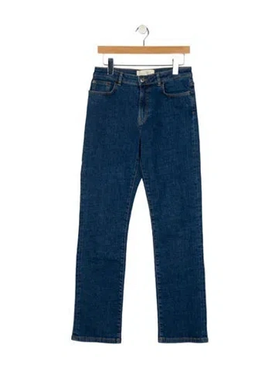 Pre-owned Jeanerica Mid-rise Straight Leg Jeans In Blue