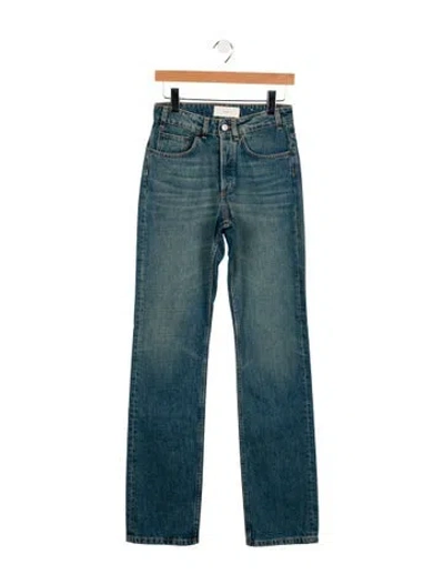 Pre-owned Jeanerica Mid-rise Straight Leg Jeans In Blue
