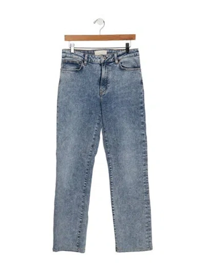 Pre-owned Jeanerica Mid-rise Straight Leg Jeans In Blue