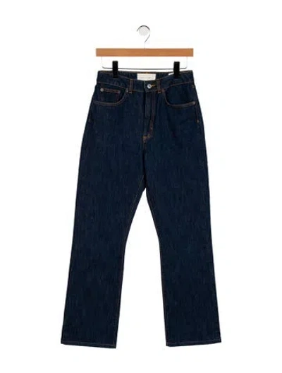 Pre-owned Jeanerica Mid-rise Straight Leg Jeans In Blue