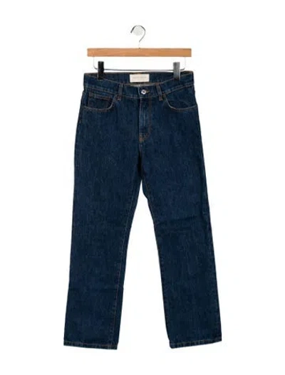 Pre-owned Jeanerica Mid-rise Straight Leg Jeans In Blue