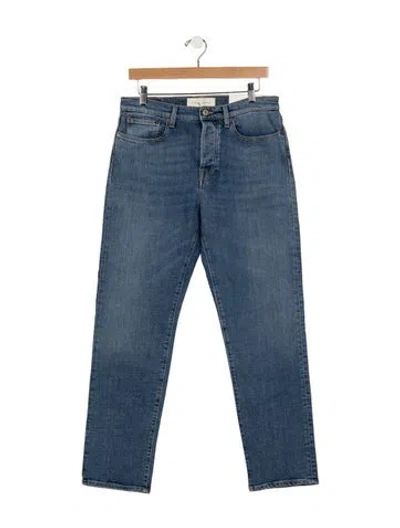 Pre-owned Jeanerica Mid-rise Straight Leg Jeans W/ Tags In Blue