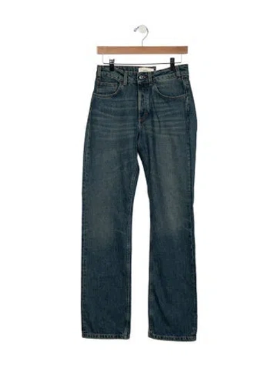 Pre-owned Jeanerica Mid-rise Straight Leg Jeans W/ Tags In Blue