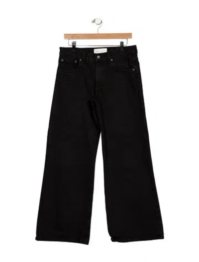Pre-owned Jeanerica Mid-rise Wide Leg Jeans In Black