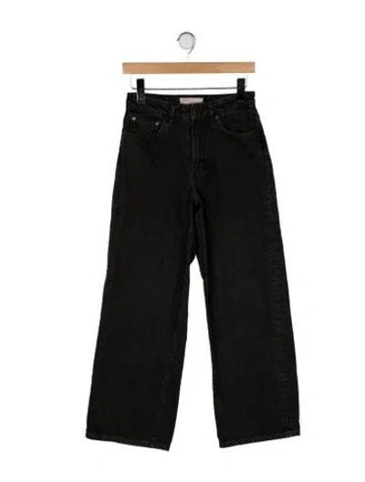 Pre-owned Jeanerica Mid-rise Wide Leg Jeans In Black