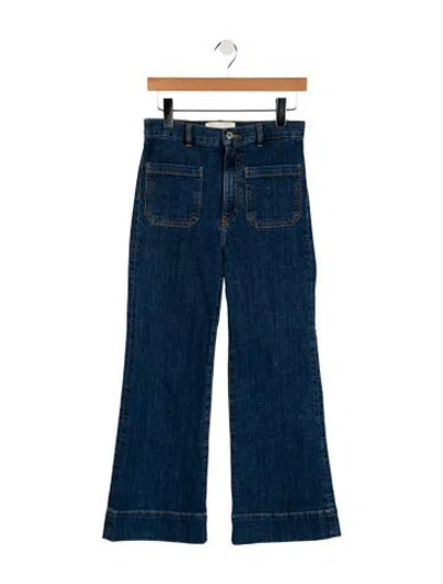 Pre-owned Jeanerica Mid-rise Wide Leg Jeans In Blue