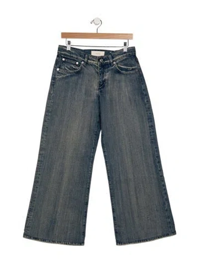 Pre-owned Jeanerica Mid-rise Wide Leg Jeans In Blue