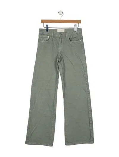 Pre-owned Jeanerica Mid-rise Wide Leg Jeans In Green