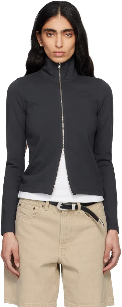 Jeanerica Navy Olive Track Jacket In Gray