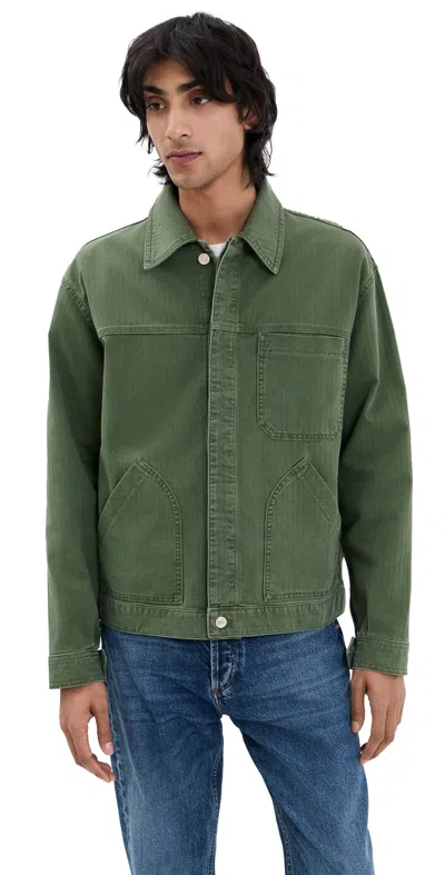 Jeanerica Noa Denim Jacket Chevron Green