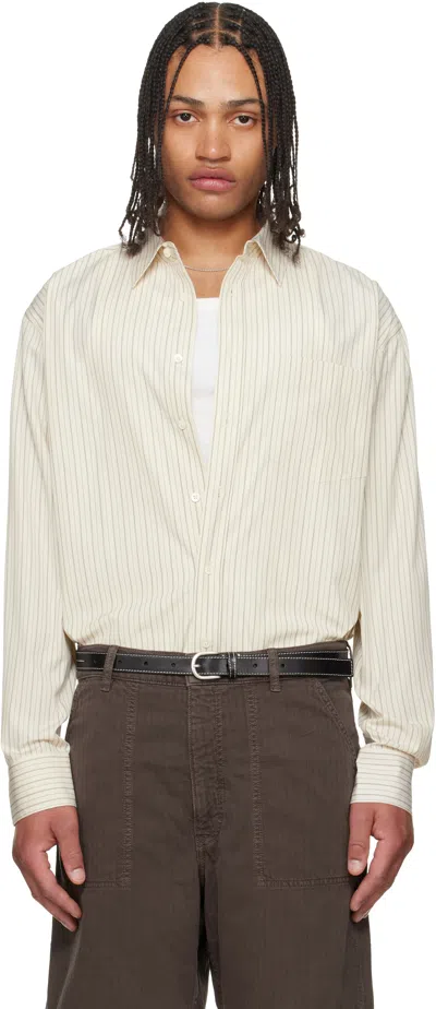 Jeanerica Off-white Byron Shirt In Brown