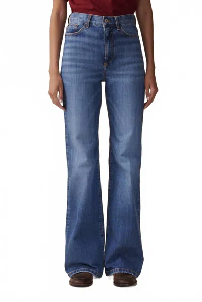 Jeanerica Pyramid Brisk Flared Jeans In Brisk Mid Vintage In Blue