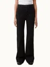 Jeanerica Womens Black 2 Weeks St Monica Flared-leg High-rise Organic Denim-blend Jeans In Black
