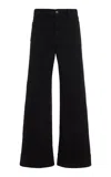 Jeanerica St Monica Stretch High-rise Flared-leg Jeans In Black