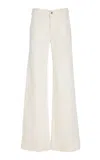 Jeanerica St Monica Stretch Low-rise Flared-leg Jeans In White