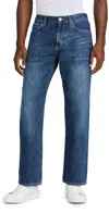 Jeanerica State Classict Straight Leg Jeans In Tom Mid Blue Wash In Tom Mid Blue Wash