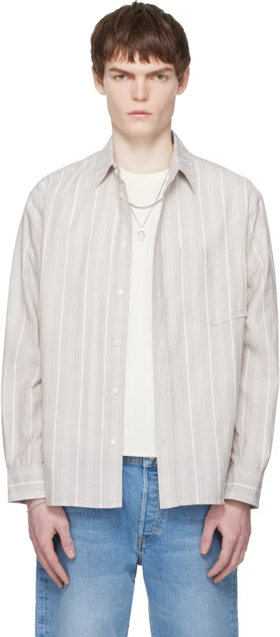 Jeanerica Taupe Byron Shirt In Brown