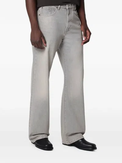 Jeanerica Vega Straight-leg Mid-rise Cotton-blend Jeans In Gray