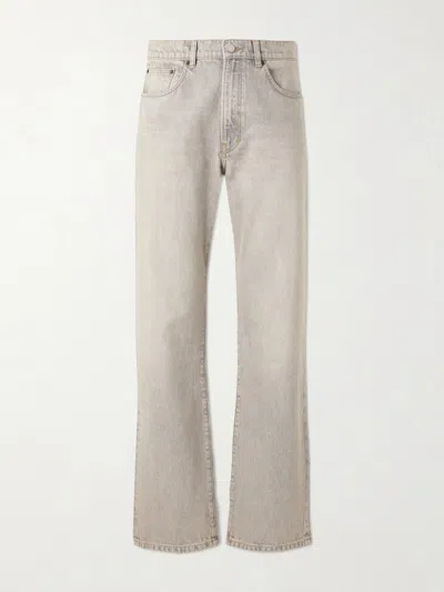 Jeanerica Vega Straight-leg Mid-rise Cotton-blend Jeans In Gray