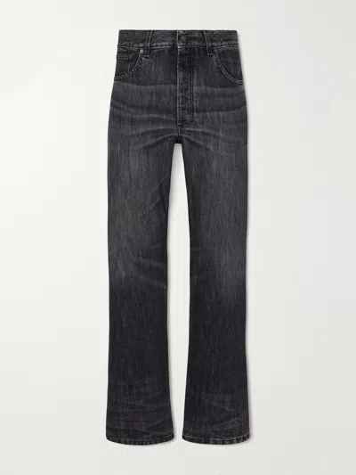 Jeanerica Vega Straight-leg Recycled Cotton-blend Jeans In Black