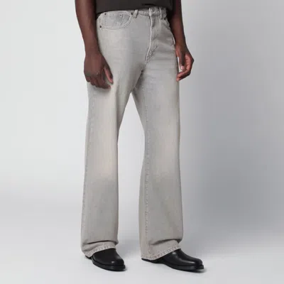 Jeanerica Vega Straight-leg Mid-rise Cotton-blend Jeans In Gray