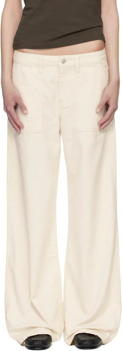 Jeanerica Guell Pants Chevron Ecru In Neutral