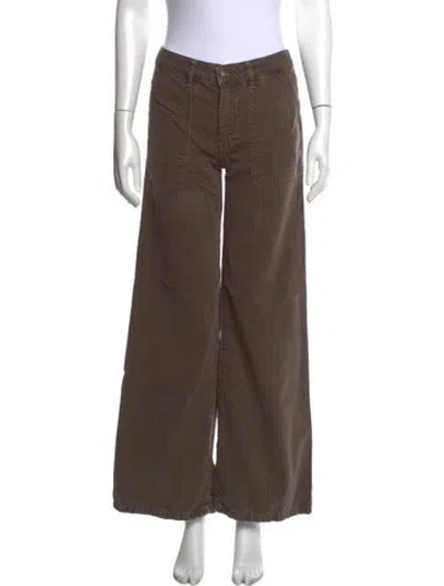 Pre-owned Jeanerica Wide Leg Pants In Brown