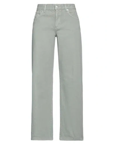 Jeanerica Woman Jeans Sage Green Size 29w-32l Cotton, Recycled Cotton, Recycled Polyester