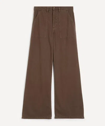 Jeanerica Women's Guell Flared Jeans In Chevron Brown