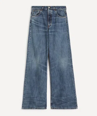 Jeanerica Women's Kyoto Jeans In Dark-blue Righe In Animal Print