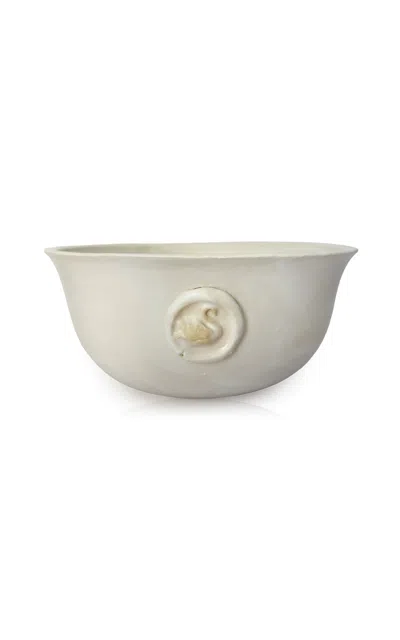 Jeanette Morrow Swan Bonnie Bowl In White