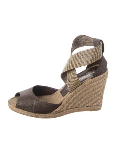 Pre-owned Jean-michel Cazabat Canvas Espadrilles In Gold