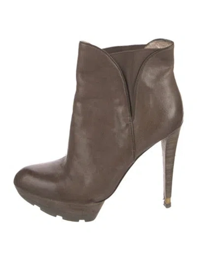 Pre-owned Jean-michel Cazabat Leather Chelsea Boots In Neutrals