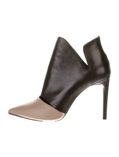 Pre-owned Jean-michel Cazabat Leather Colorblock Pattern Boots
