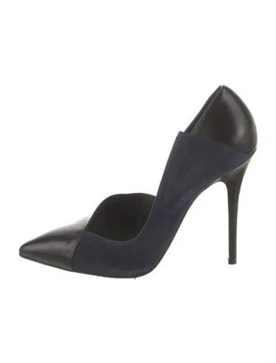 Pre-owned Jean-michel Cazabat Leather D'orsay Pumps In Blue