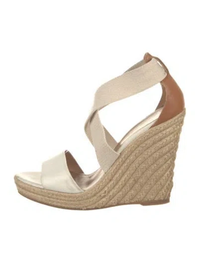 Pre-owned Jean-michel Cazabat Leather Espadrilles In Neutral