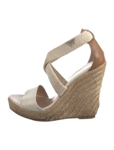Pre-owned Jean-michel Cazabat Leather Espadrilles In Neutrals