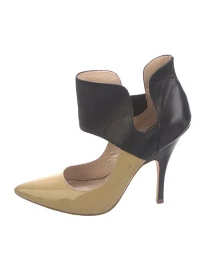 Pre-owned Jean-michel Cazabat Patent Leather Boots In Black/neutrals
