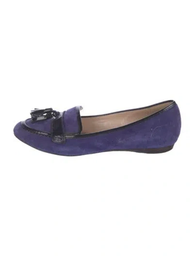 Pre-owned Jean-michel Cazabat Suede Ballet Flats In Purple