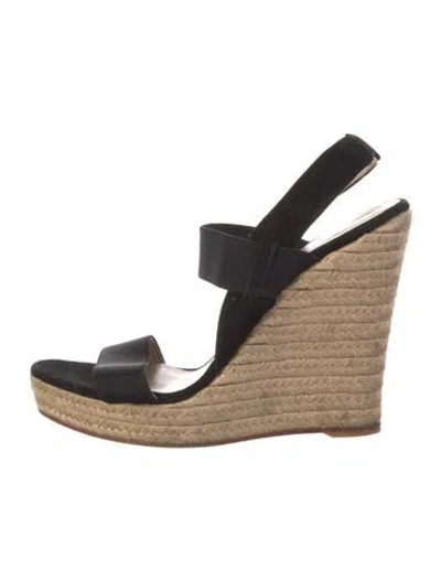 Pre-owned Jean-michel Cazabat Suede Braided Accents Espadrilles In Neutral