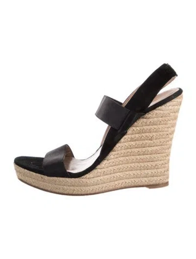 Pre-owned Jean-michel Cazabat Suede Espadrilles In Black