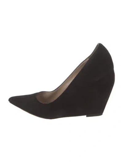 Pre-owned Jean-michel Cazabat Suede Pumps In Black