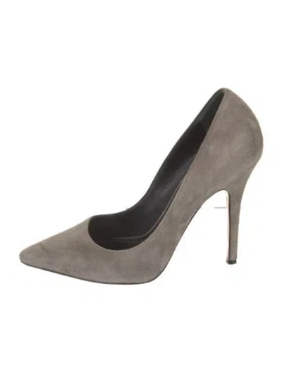 Pre-owned Jean-michel Cazabat Suede Pumps In Grey