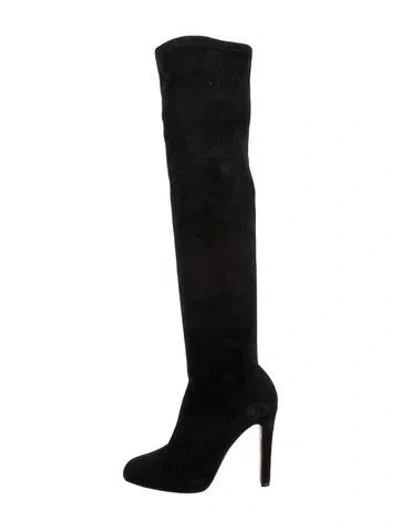 Pre-owned Jean-michel Cazabat Suede Sock Boots In Black