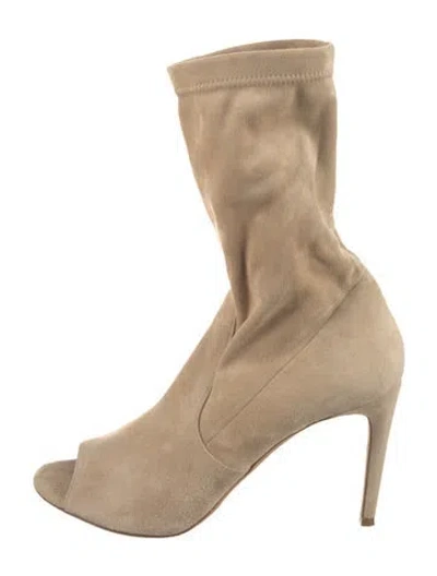 Pre-owned Jean-michel Cazabat Suede Sock Boots In Neutral