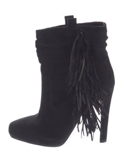 Pre-owned Jean-michel Cazabat Vintage Suede Boots In Black